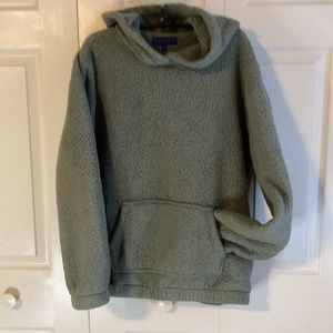 Aeropostale Mossy Green Sherpa Pullover Hoodie w/Front Pouch Size L